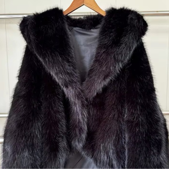 Hot Pink Cozy Chic Faux Fur Couture Hooded Plush Teddy Jacket - Picture 7 of 8